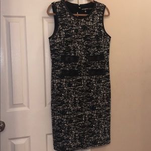 Karl Lagerfeld black and white knee length dress